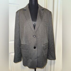 Zara Elegant Black Satin Blazer